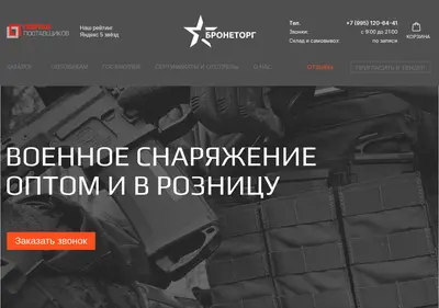 Снимок главной страницы bronetorg.ru