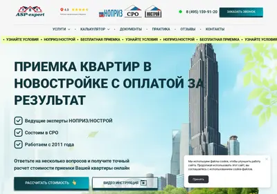 Снимок главной страницы asp-expert.ru