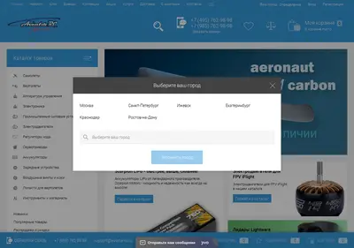 Снимок главной страницы aviator-rc.ru