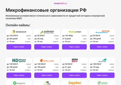 Снимок главной страницы avans365.ru