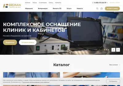 Снимок главной страницы breman.ru