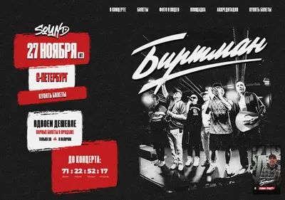 Снимок главной страницы birtman-live.ru