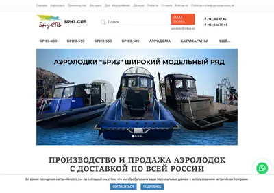 Снимок главной страницы aerobriz.ru