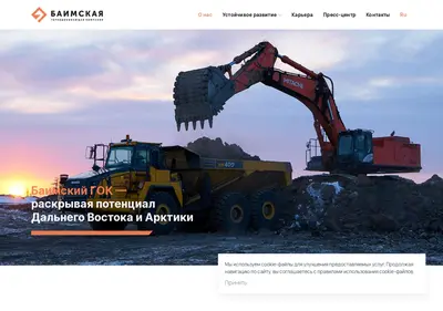 Снимок главной страницы baimskaya.ru