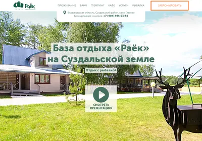 Снимок главной страницы baza-raek.ru