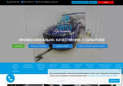 Снимок главной страницы autoestetika.ru