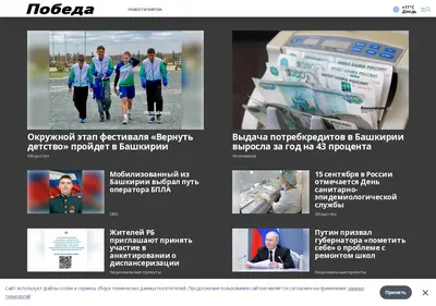 Снимок главной страницы birskpress.ru