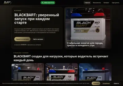 Снимок главной страницы blackbart.ru