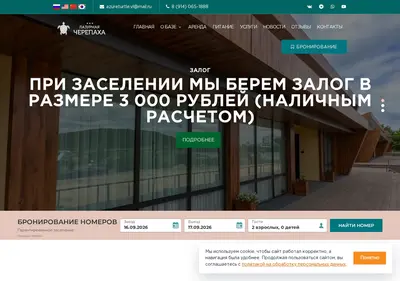 Снимок главной страницы azureturtle.ru