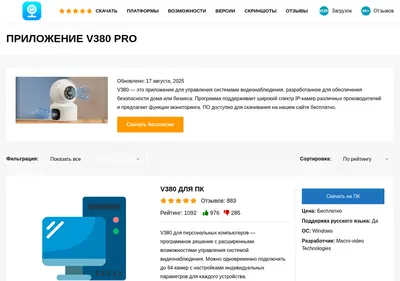 Снимок главной страницы v380.su