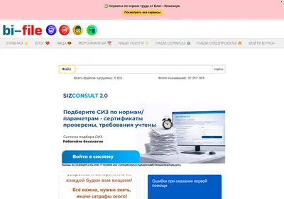 Снимок главной страницы bi-file.ru