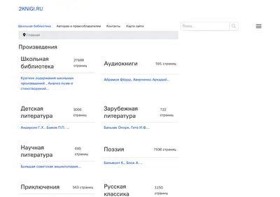Снимок главной страницы 2knigi.ru