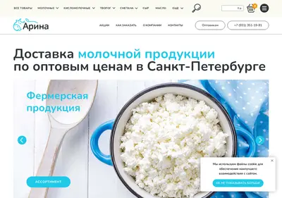 Снимок главной страницы arinamol.ru