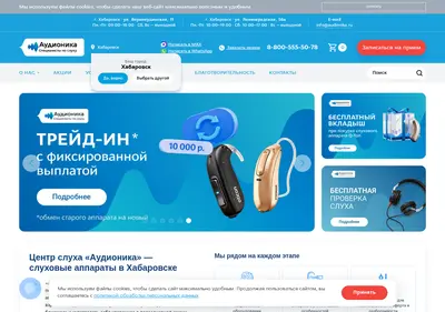 Снимок главной страницы audionika.ru