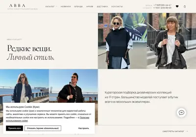 Снимок главной страницы avvaconcept.ru