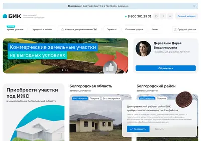 Снимок главной страницы bik31.ru
