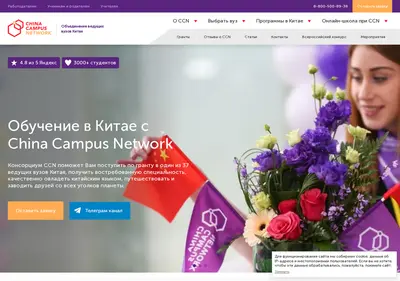 Снимок главной страницы chinacampus.ru