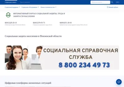 Снимок главной страницы 58zan.ru