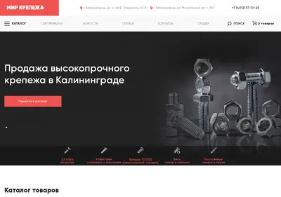 Снимок главной страницы bolt39.ru