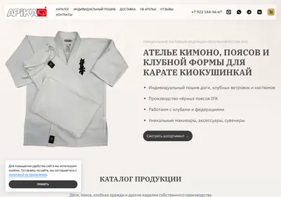 Снимок главной страницы apikamika.ru