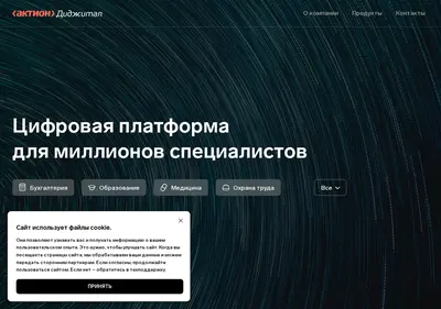 Снимок главной страницы action-digital.ru