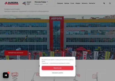 Снимок главной страницы aurora-rus.ru