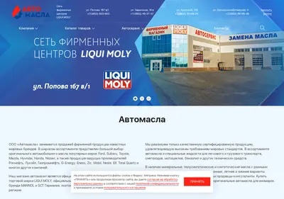 Снимок главной страницы avtomasla22.ru