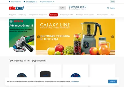 Снимок главной страницы bigtool.ru
