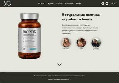 Снимок главной страницы bioptid.ru