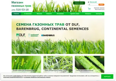 Снимок главной страницы agbina-grass.ru