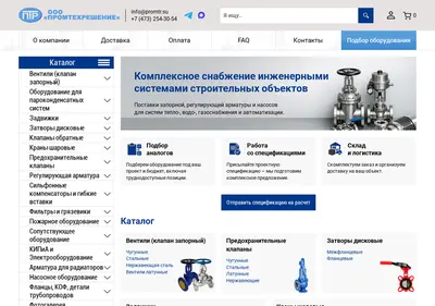 Снимок главной страницы promtr.su