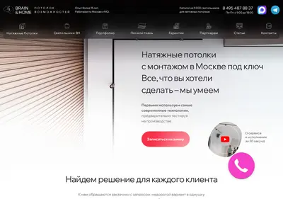 Снимок главной страницы brainandhome.ru