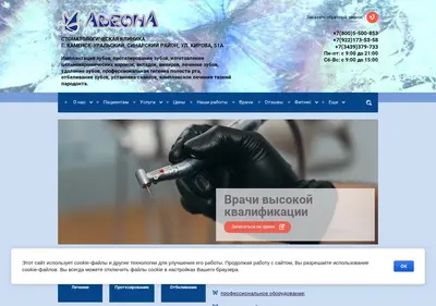 Снимок главной страницы aveona-kamensk.ru