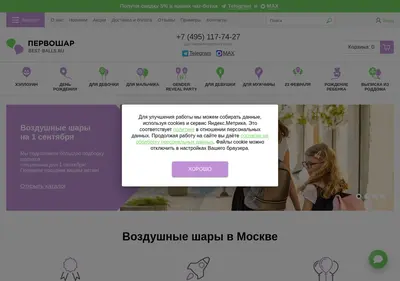 Снимок главной страницы best-balls.ru