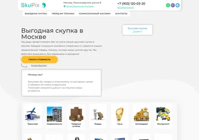 Снимок главной страницы skupix.su