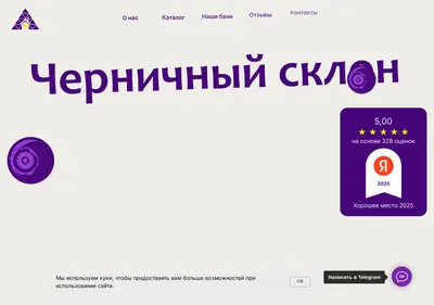 Снимок главной страницы chernichnysklon.ru