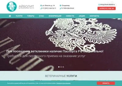Снимок главной страницы 24vet-aibolit.ru
