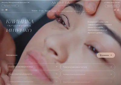 Снимок главной страницы artimeda.ru