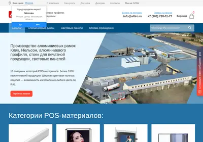Снимок главной страницы altiro.ru