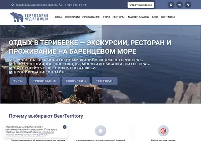 Снимок главной страницы bearterritory.ru