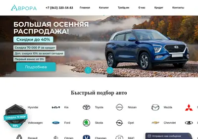 Снимок главной страницы avrora-rnd.ru