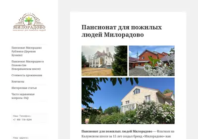 Снимок главной страницы 1pansionat.ru