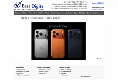 Снимок главной страницы bestdigits.ru