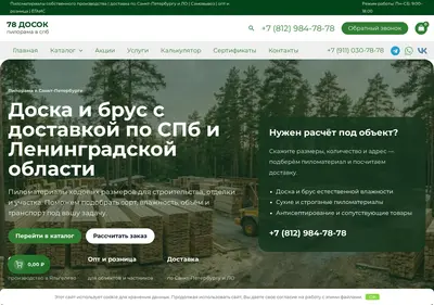 Снимок главной страницы 78dosok.ru