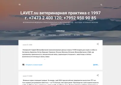 Снимок главной страницы lavet.su