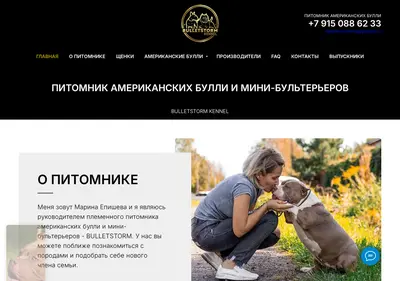 Снимок главной страницы bulletstormkennel.ru
