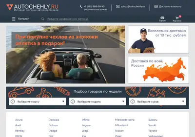 Снимок главной страницы autochehly.ru