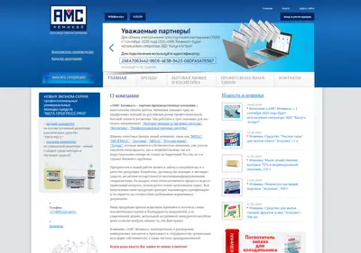 Снимок главной страницы ams-chemical.ru
