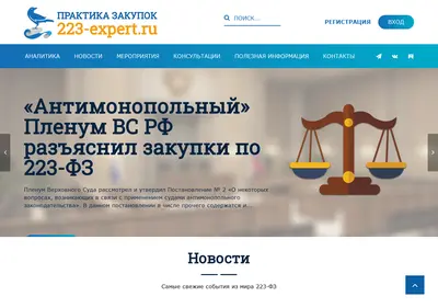 Снимок главной страницы 223-expert.ru