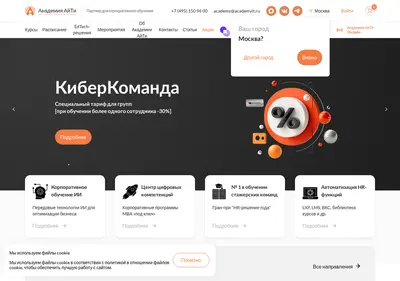 Снимок главной страницы academyit.ru